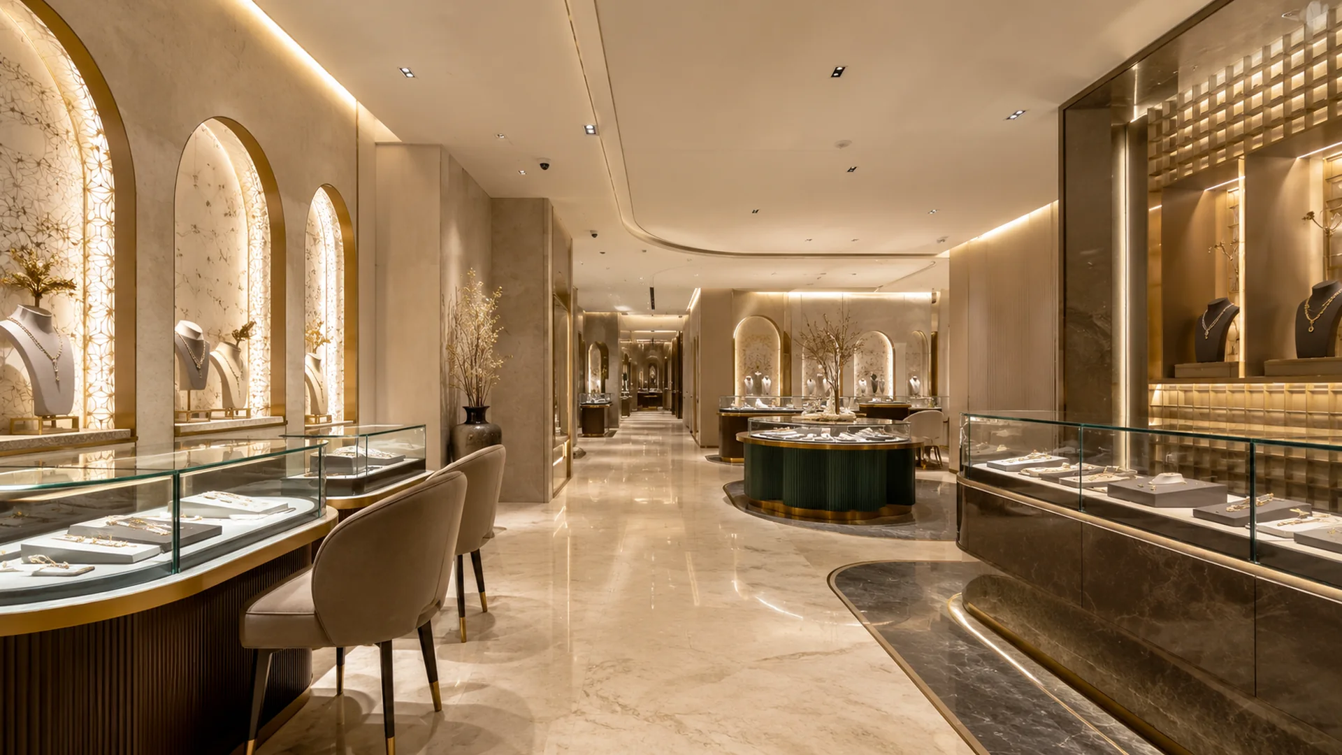 Luxury showroom interior for 360 virtual tour