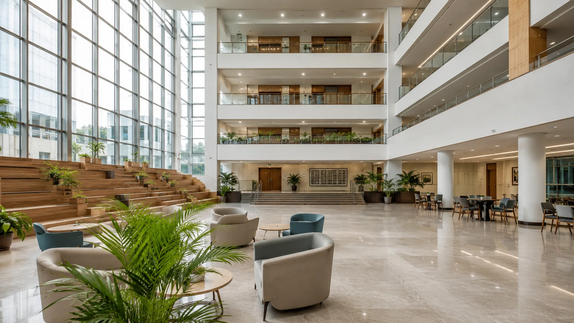 Modern school college atrium for 360 virtual tour