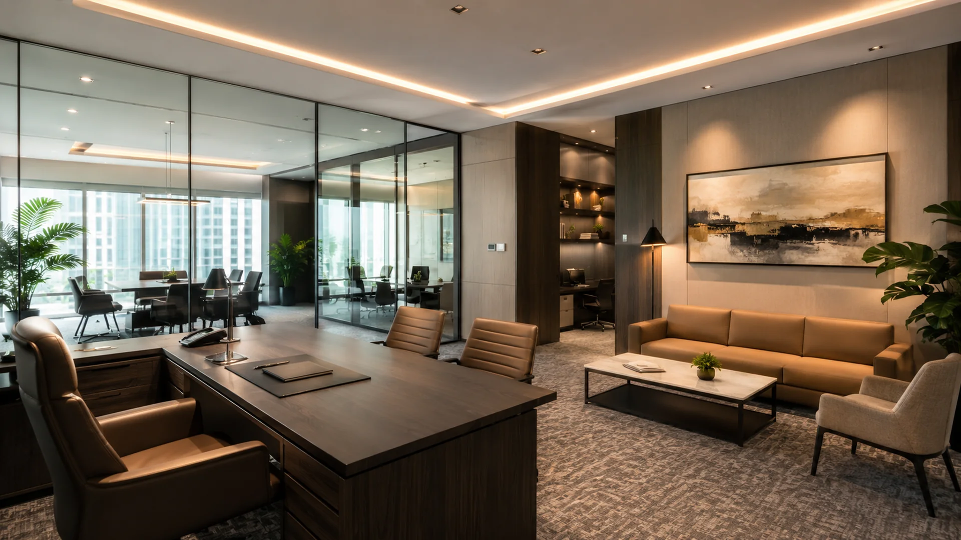 Corporate office interior for 360 virtual tour